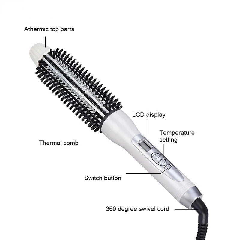 Hair Curler Hot Brush Hair Straightening Electric Brush