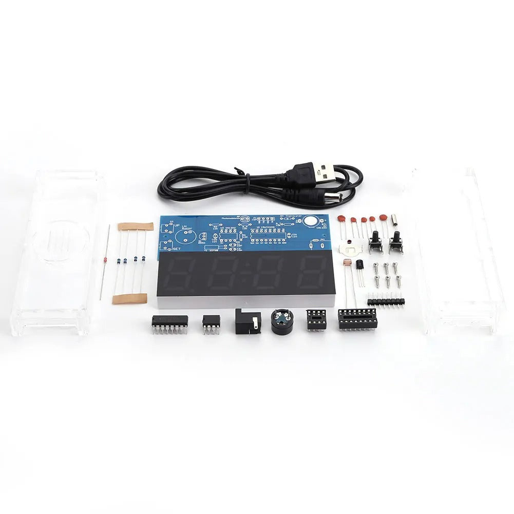 Colorful DIY Digital Clock Kit Alarm