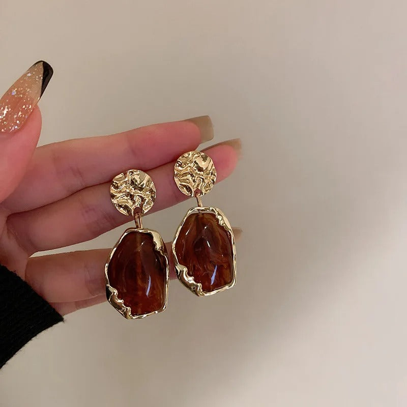 New Fashion Earrings Zircon Square Stone Earrings