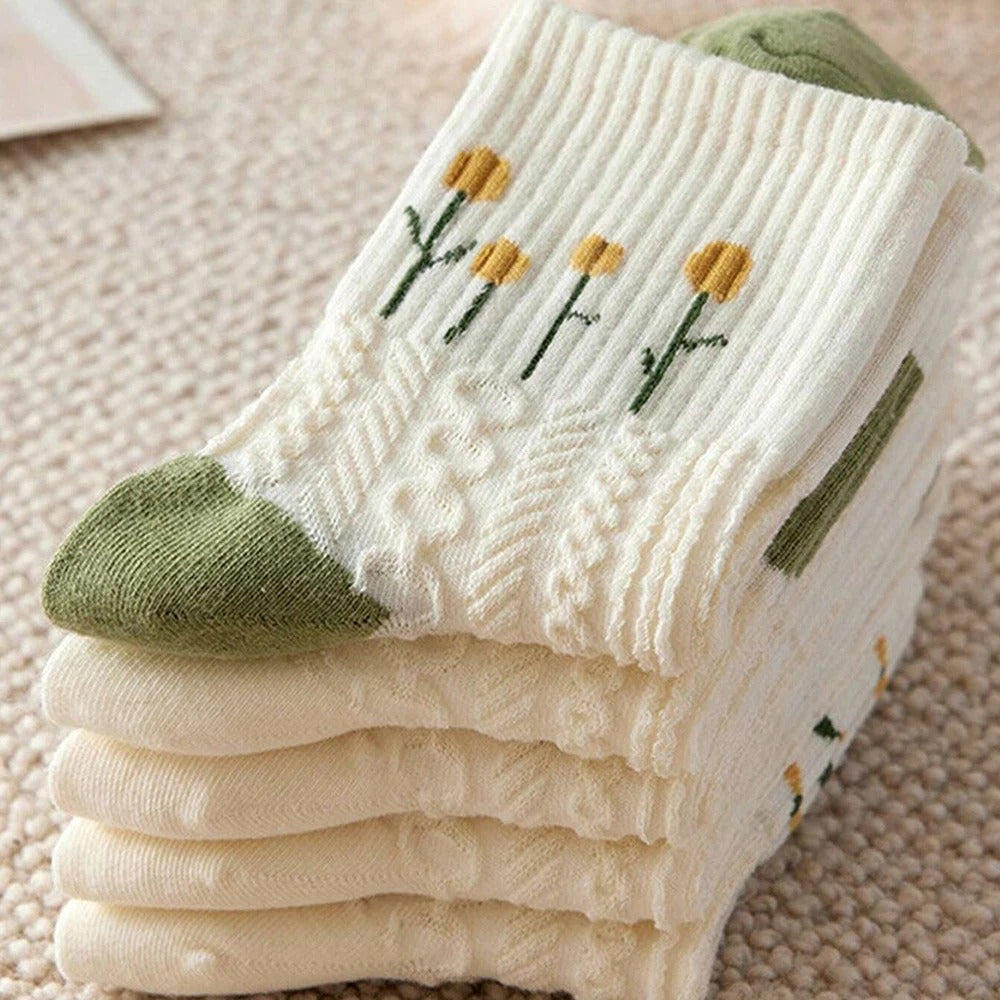 10 Pairs Women Cartoon Socks Creative Fashionable