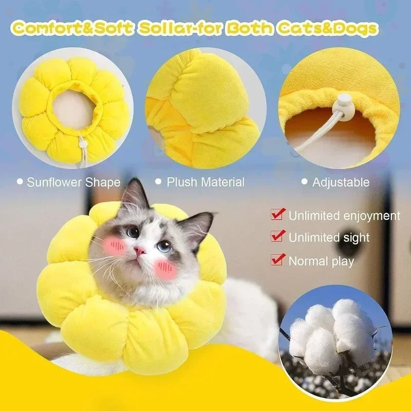 Cat Cone Collar Pet Cats After Surgery Wound Protective Collar