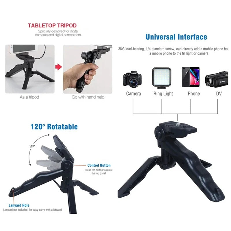 Smartphone Vlogging Kit With Tripod Phone Holder Mini Microphone