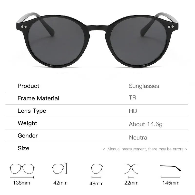 Retro Round Polarized Sunglasses Women