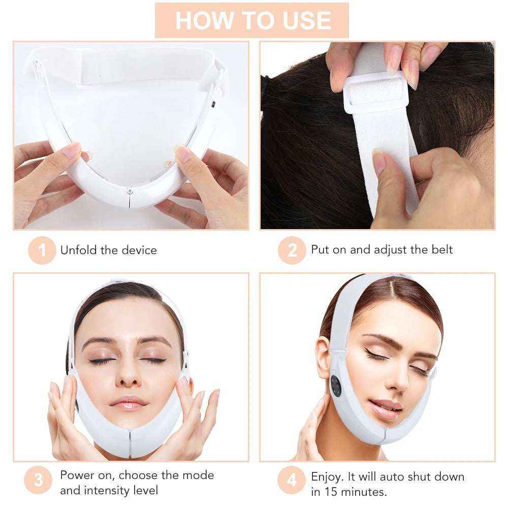 V Face Device Face Massager With 5 Modes Red Blue Ray