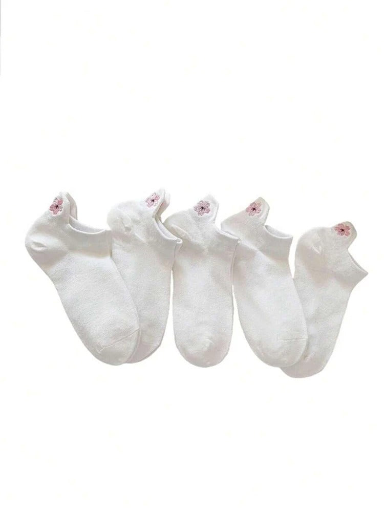 5 Pairs Women Cartoon Short Socks