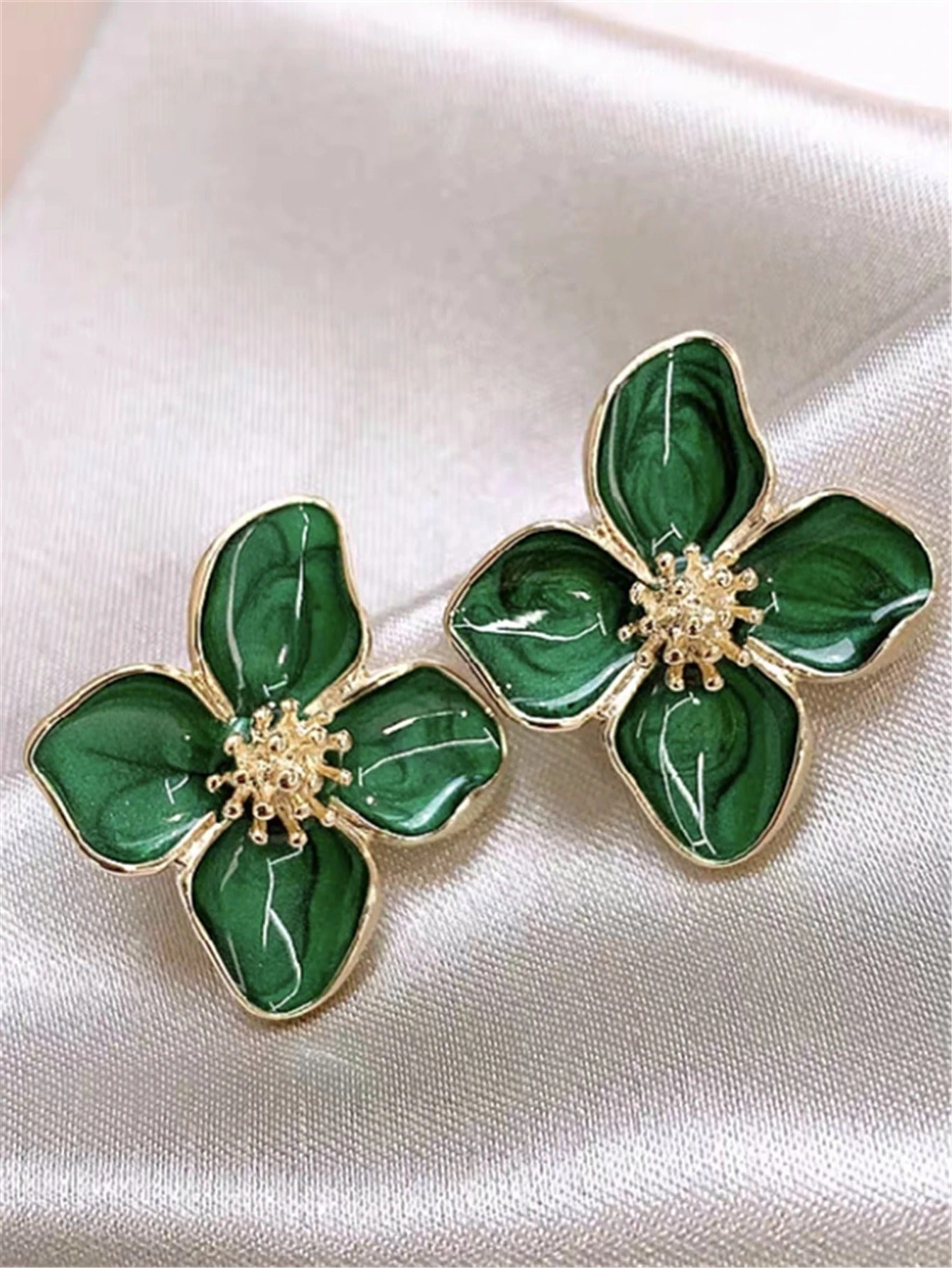 Flower Stud Earrings for Women Girl French Ins Vintage