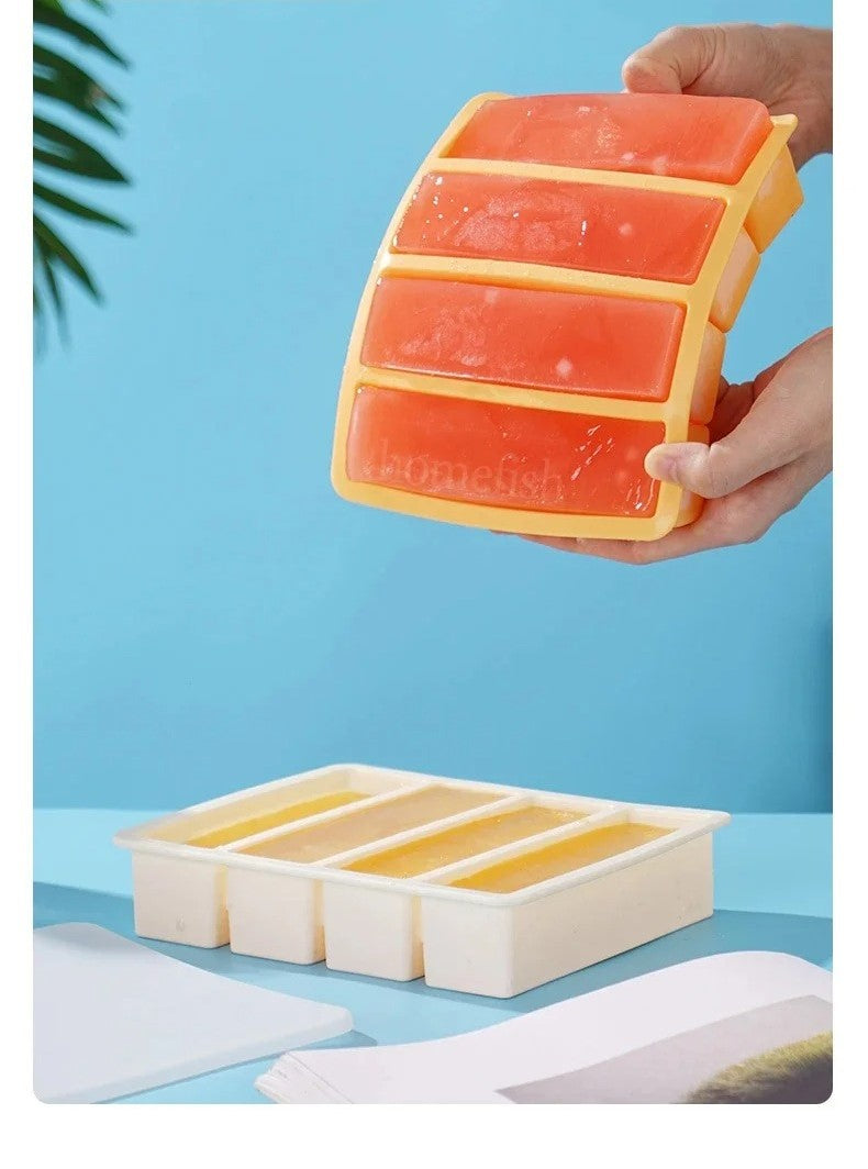 Strip-shap Ice Cube Trays Giant Silicone Ice Cubes Square Tray