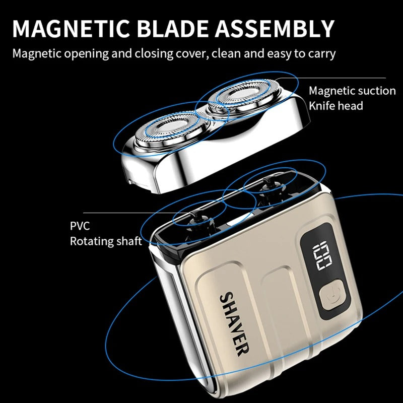 Travel Electric Shaver For Men Double Floating Magnetic