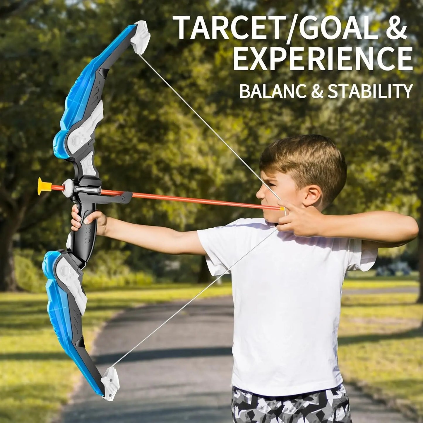 Kids Bow and Arrow Set, LED Light Up Archery Toys Set