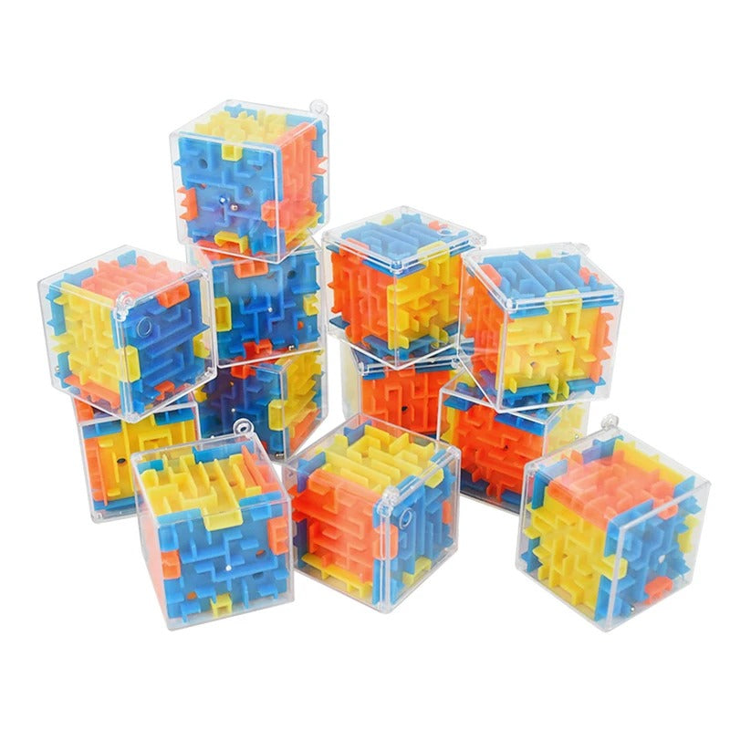 1-10Pcs 3D Cube Rolling Beads Maze Kids Toy