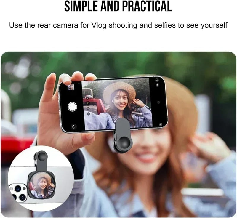 Smartphone Camera Lens Selfie Mirror Clip Kit for iPhone Samsung