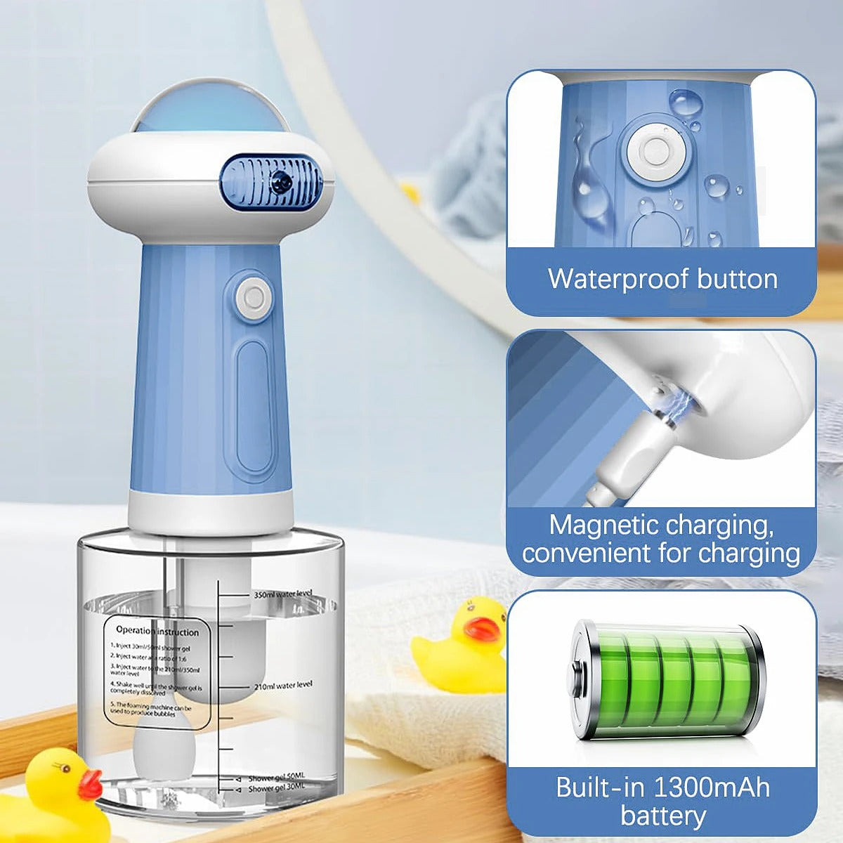 Electric Automatic Cat Foam Machine Magnetic Charging Large