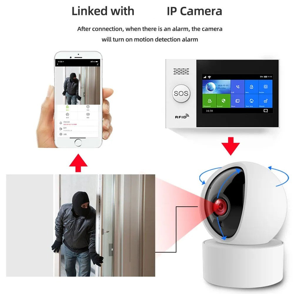 Smart Home Alarm System 4.3 inch WIFI  Security Wireless Alarm