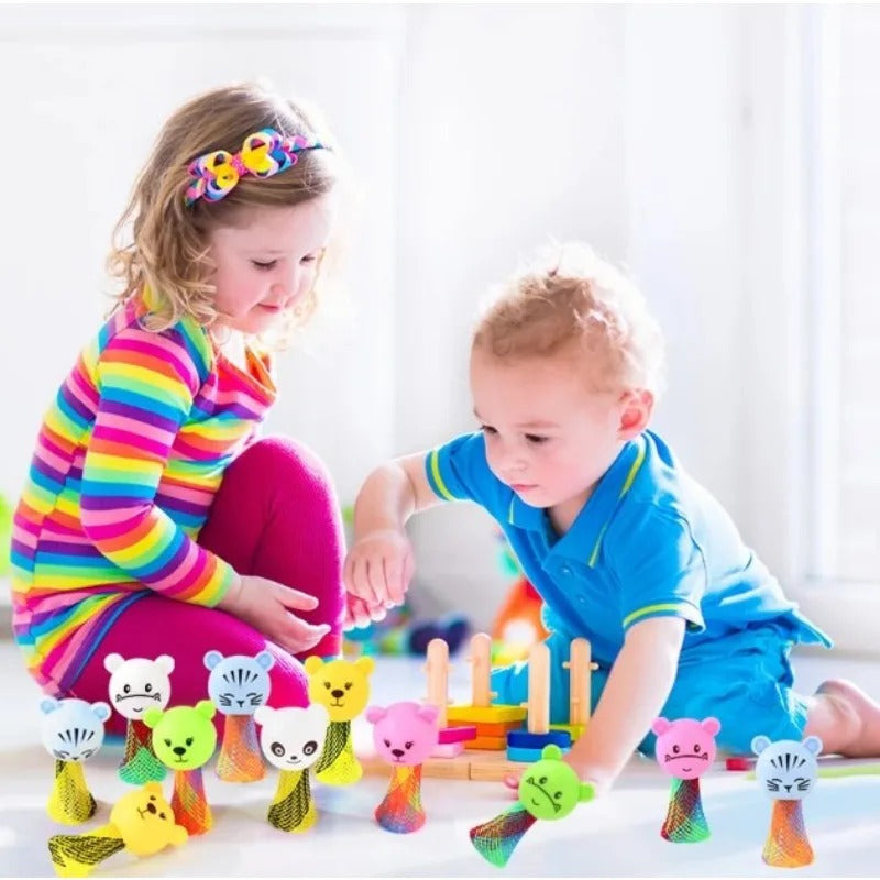 10pcs Creative Animal Jumping Doll Toys