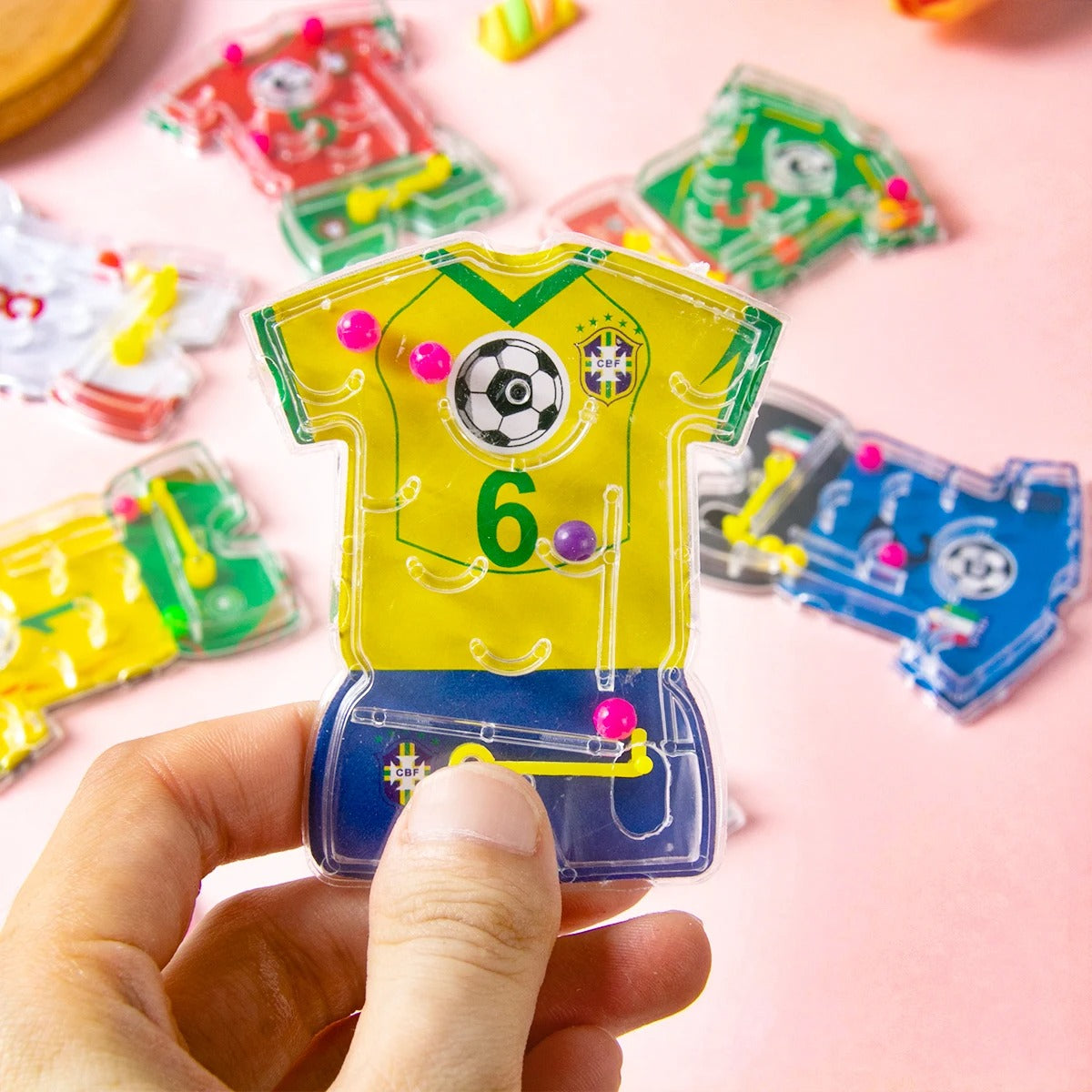 10pcs Soccer Maze Toy Football Theme Pinball Game Kids