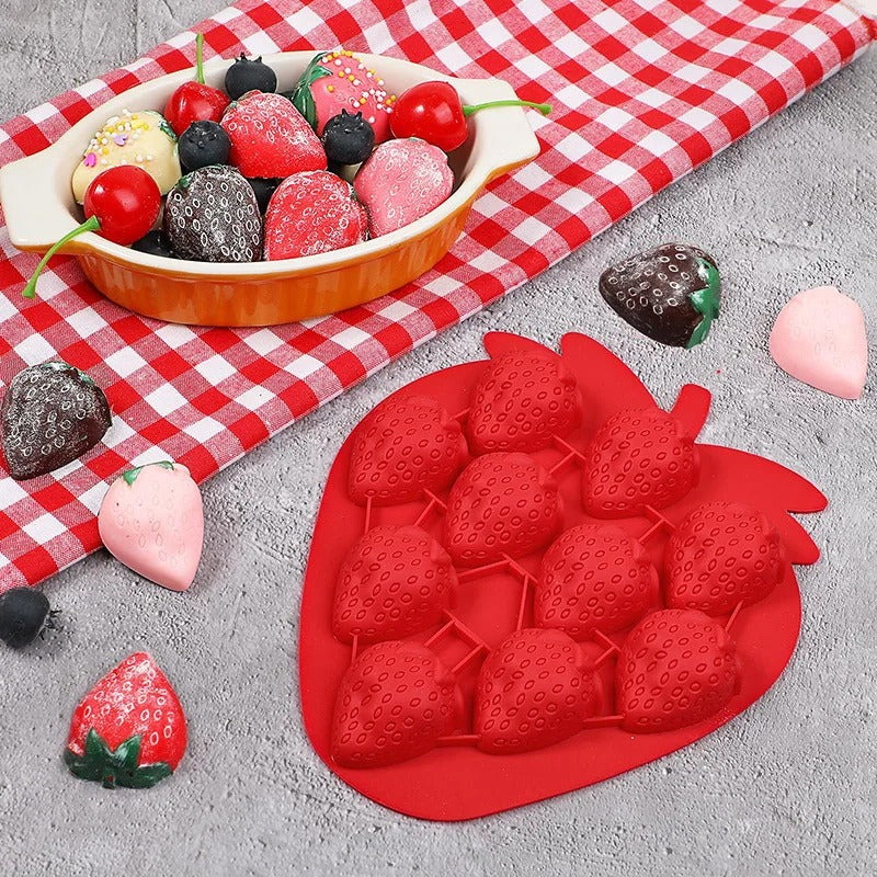 Strawberry Ice Cube Tray Strawberry Silicone Moulds for Chocolate