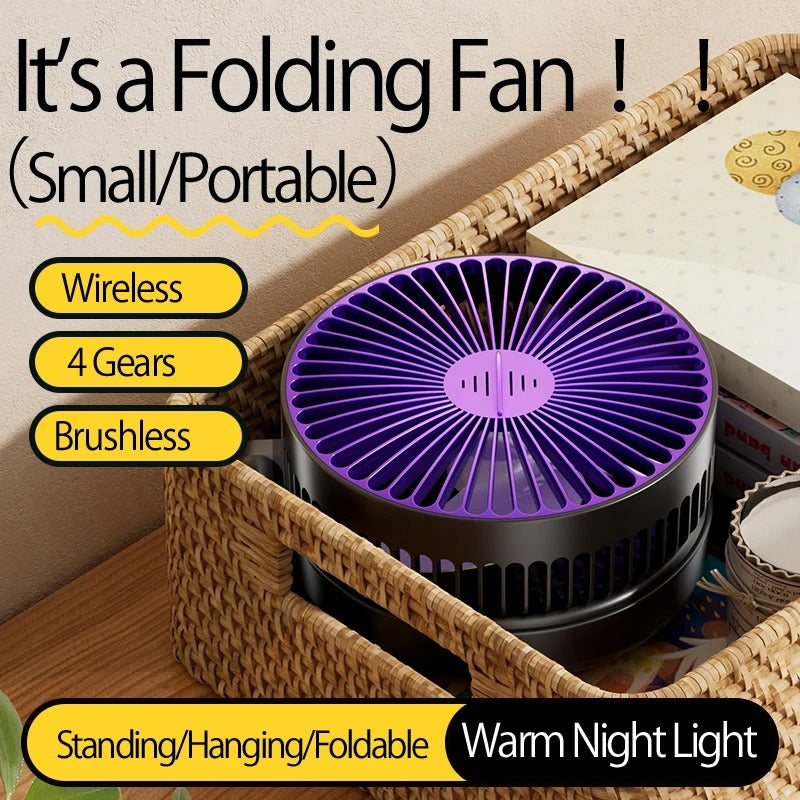 2024 New 5000mAh Rechargeable 3IN1 Multifunctional Portable Fan Wall Mounted Fan