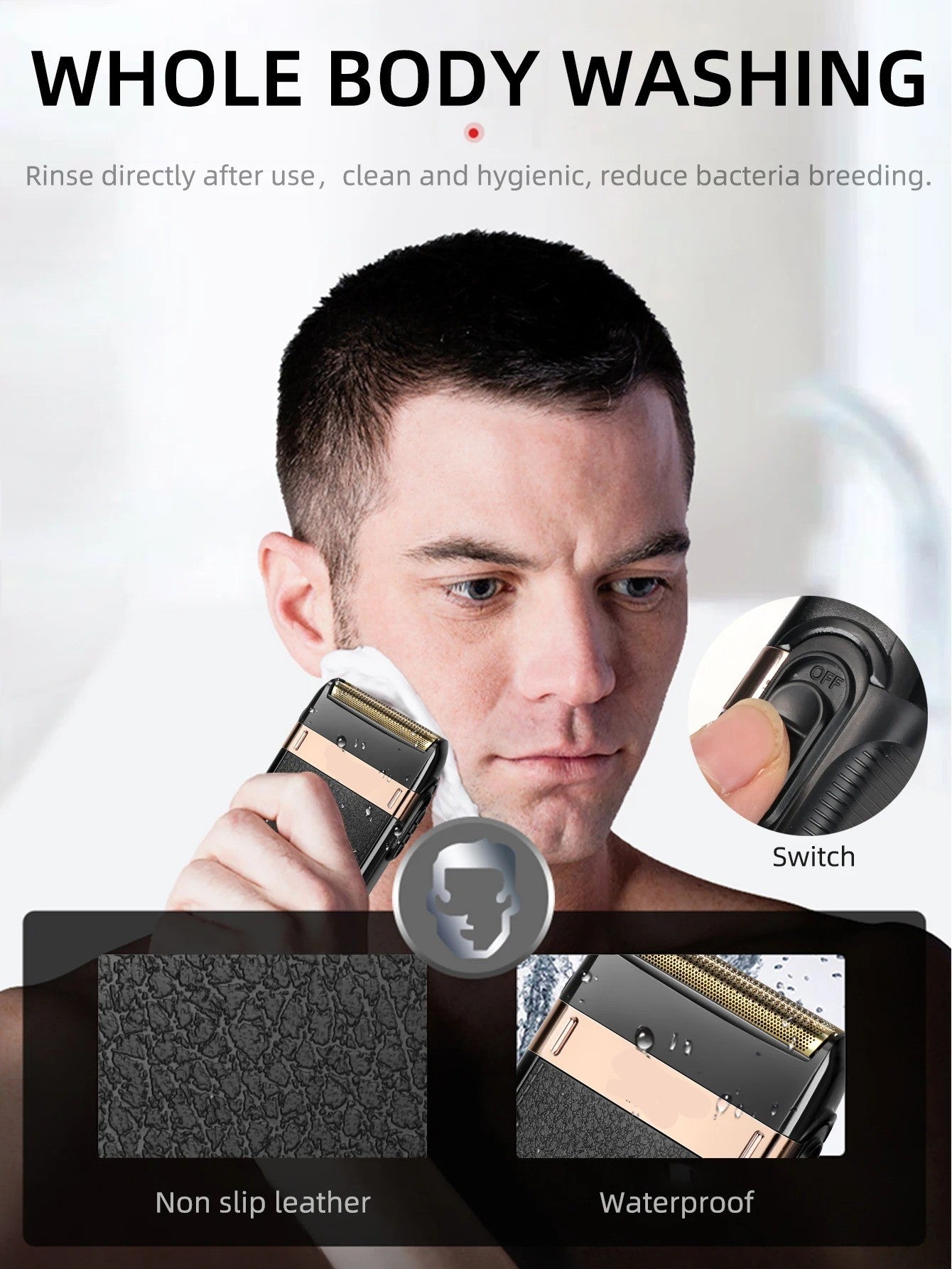 Electric Shaver for Men Waterproof Twin Blade