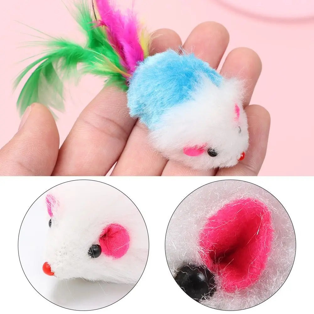 10Pcs/Set Cat Mouse Toys Mice Toy Rattle Interactive