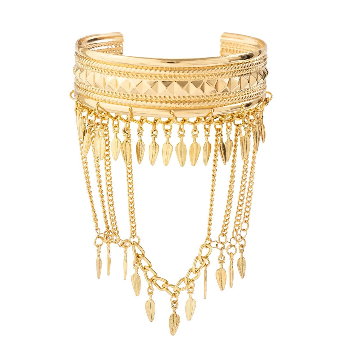 New Trendy Golden Metal Coin Leaf Chain