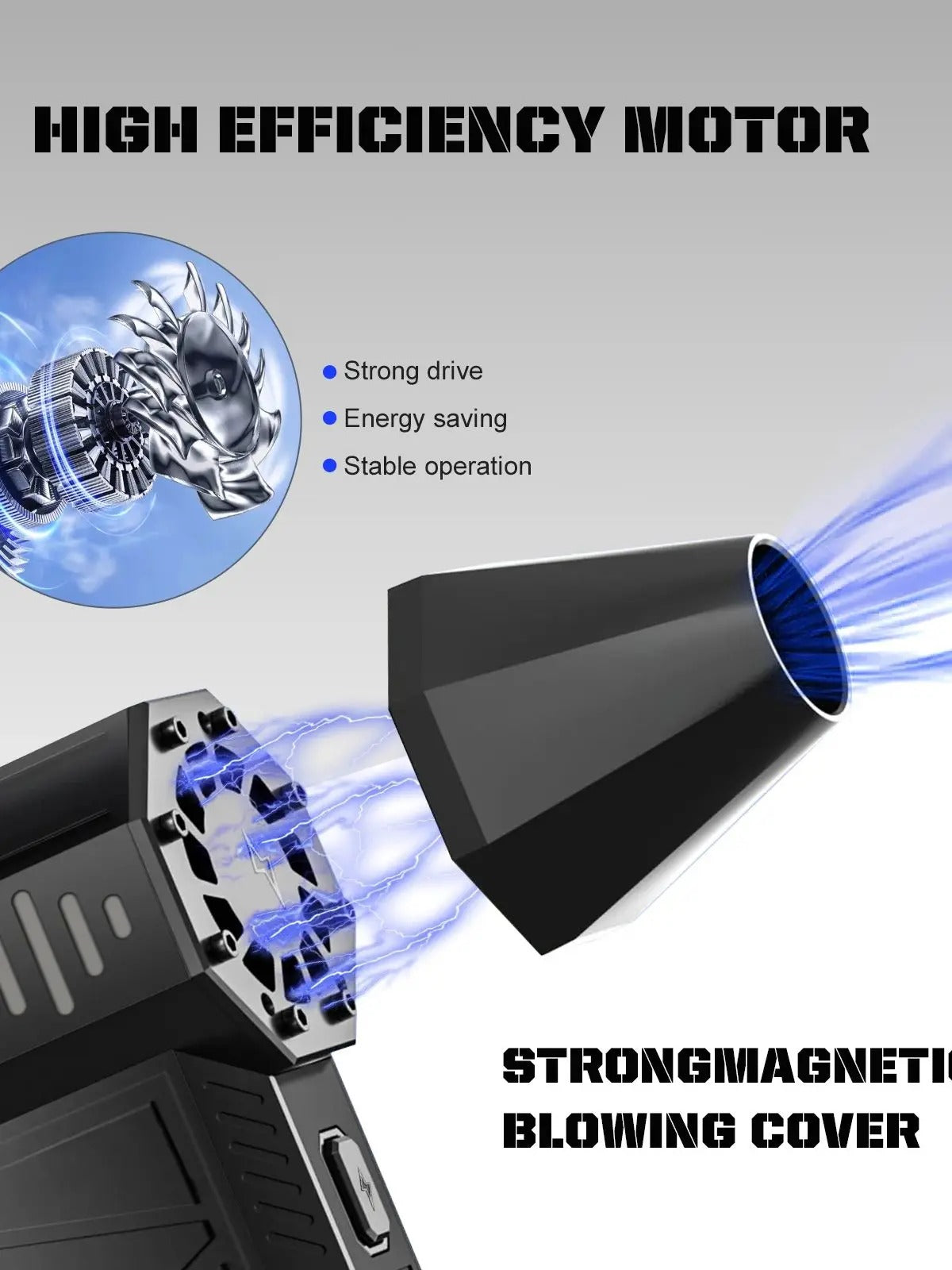 Mini Handheld Turbo Jet Fan-150000RPM Powerful Compressed air Duster for car