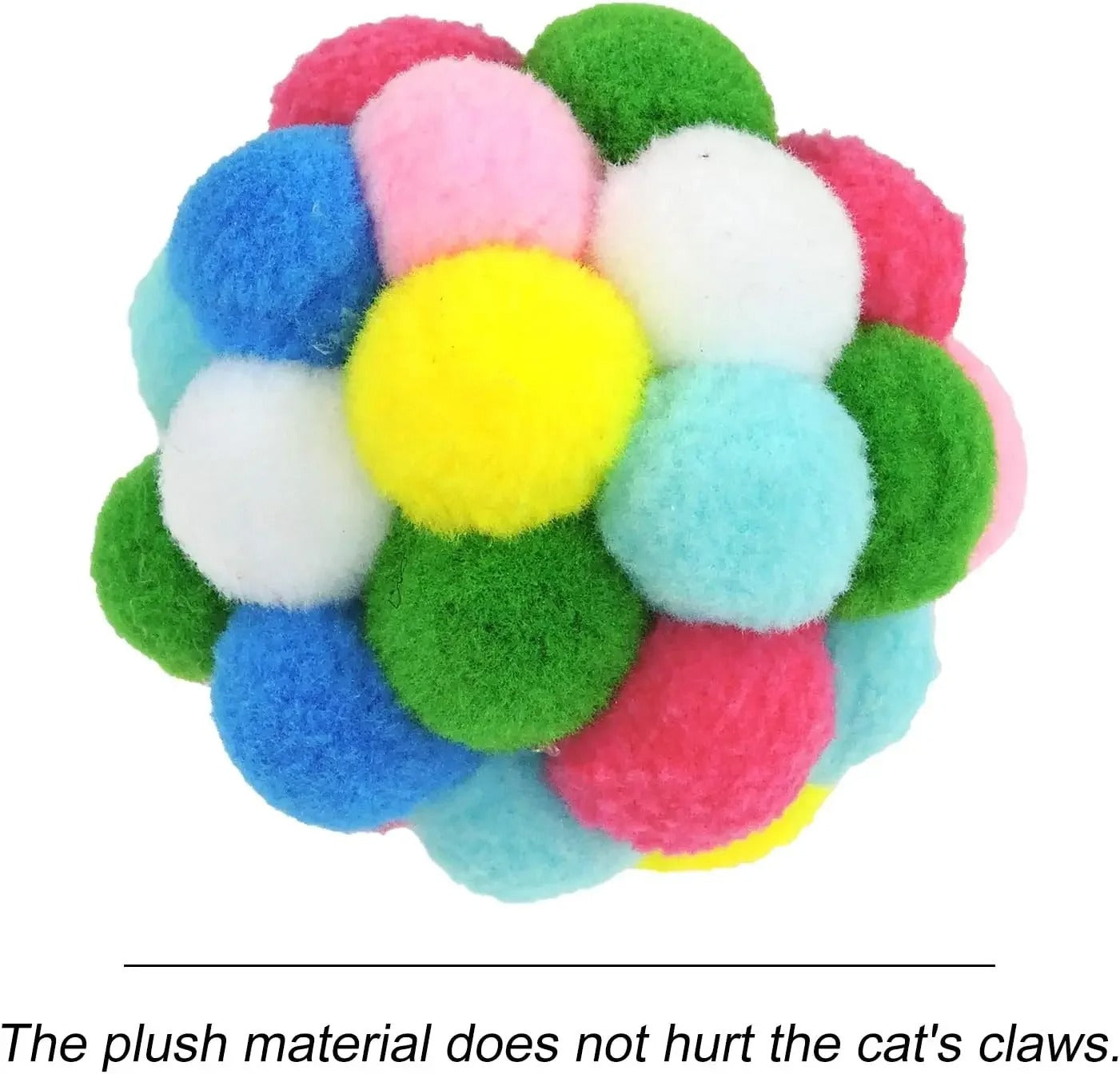 Cat Toys Balls with Bells Color Cat Pom Pom Balls