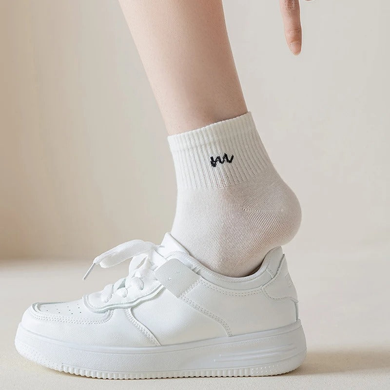 5/10 Pairs Women Letter Printed short Socks