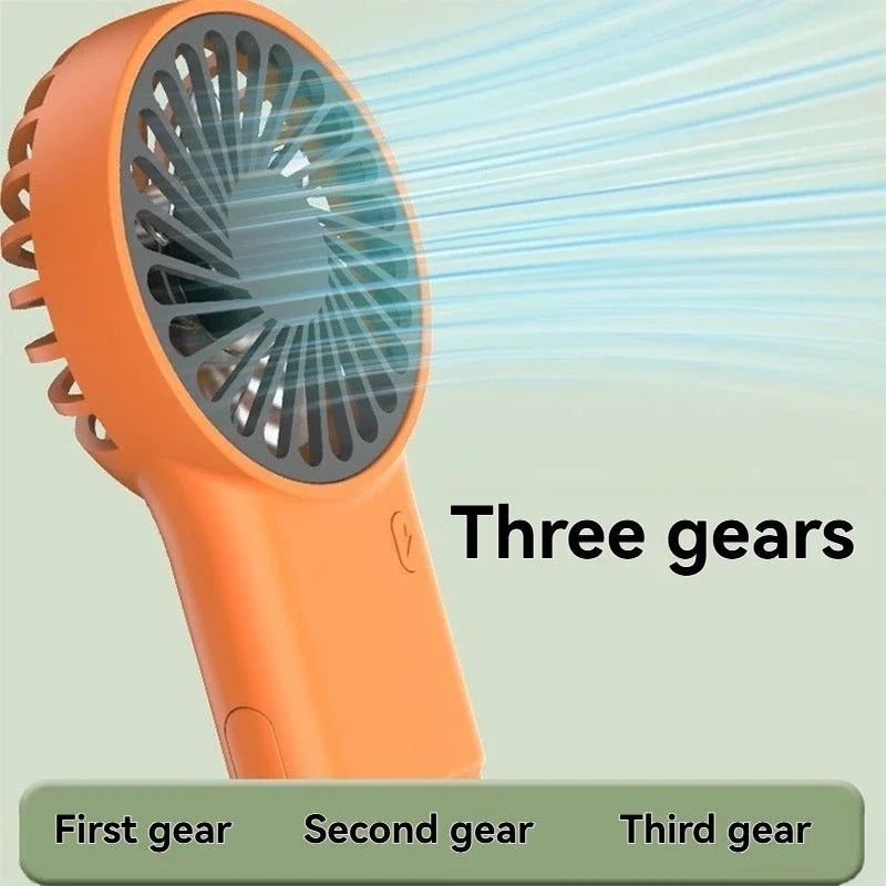 New Foldable Handheld Desktop USB Rechargeable Mini Fan Cartoon Design with Hook