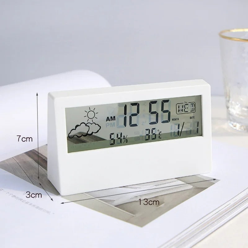Thermo-Hygrometer Creative Weather Display Electronic Alarm Clock