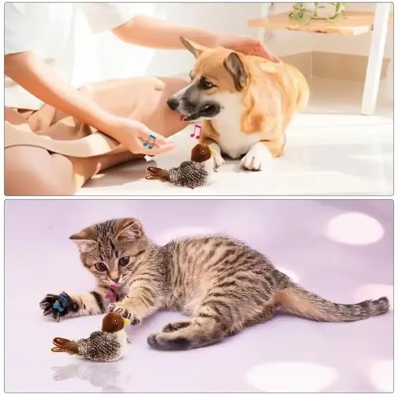 1pc Interactive Electronic Cat Toy, Automatic Chirping Bird Toy