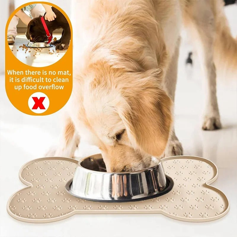 Dog Food Mat Anti-Slip Silicone Thicker Pet Placemat Waterproof