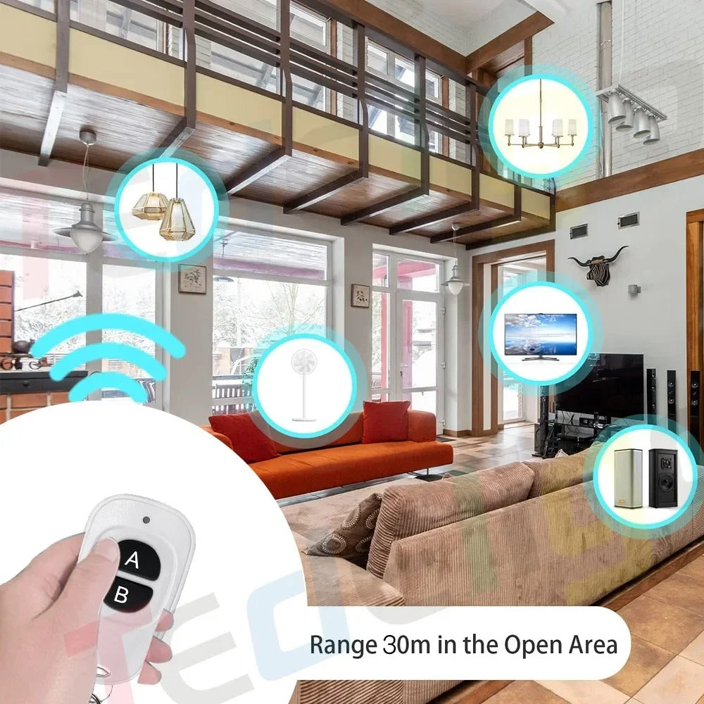 Electrical Socket 433MHz Wireless Remote Control Plug 3000W EU