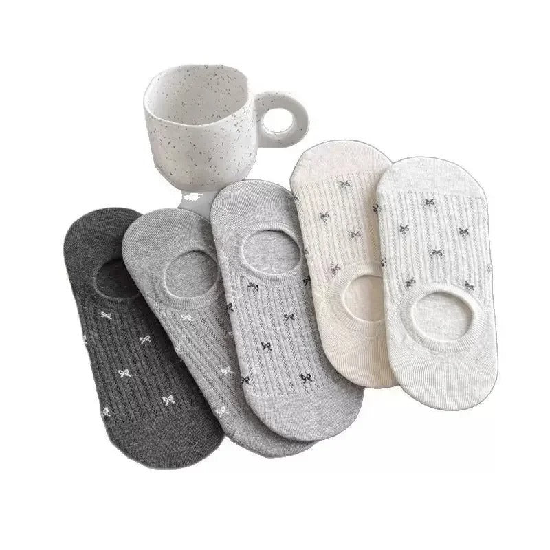 Women's Butterfly Knot Boat Socks Low Cut Summer