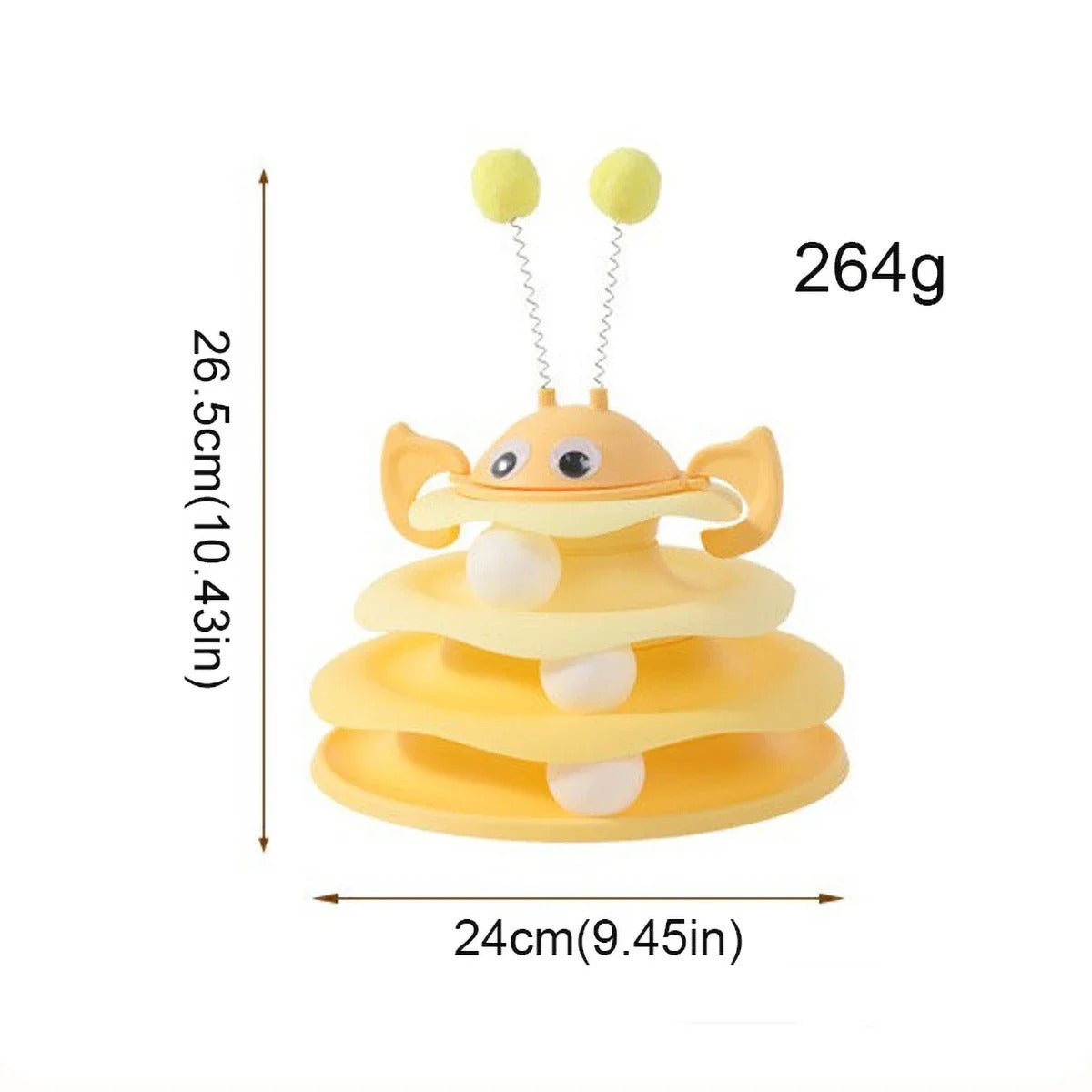 Three-Layer Bee-Shaped Track Cat Toy