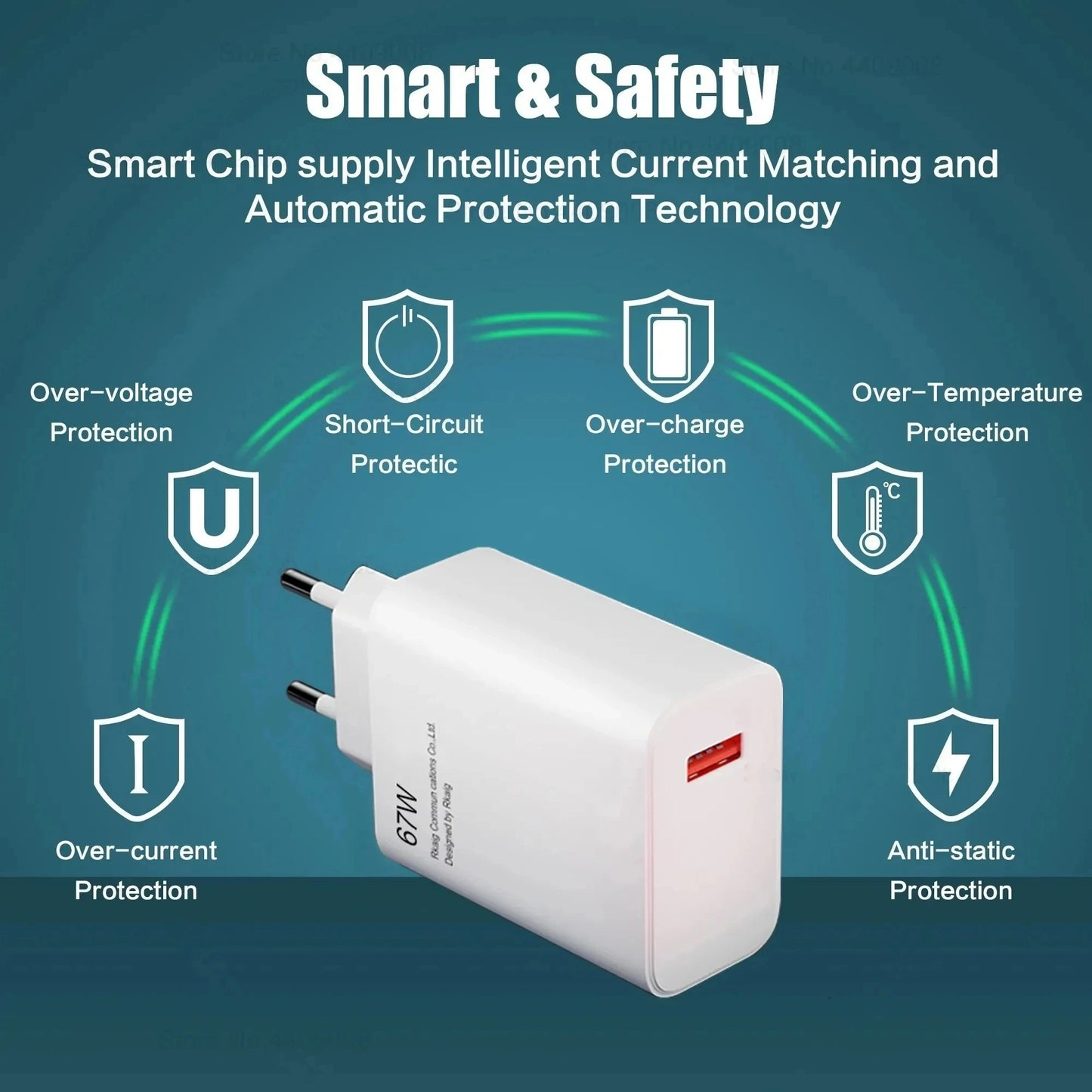 67W USB Fast Charger for Xiaomi , Ultra Redmi