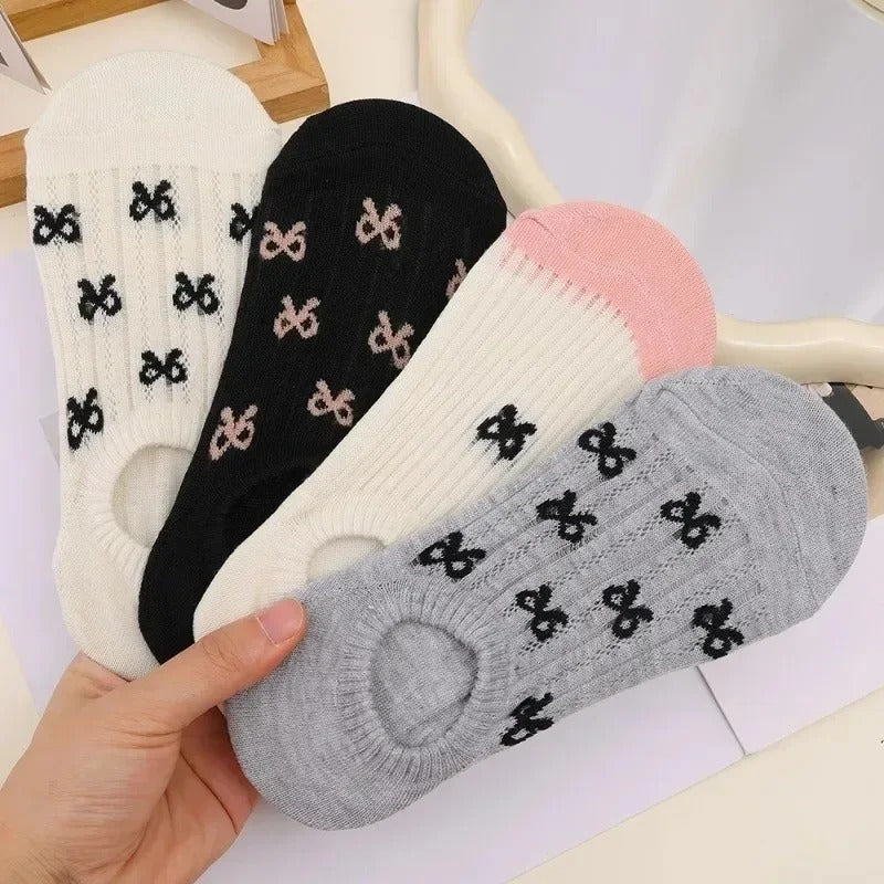 1/4pairs Summer Boat Socks for Women