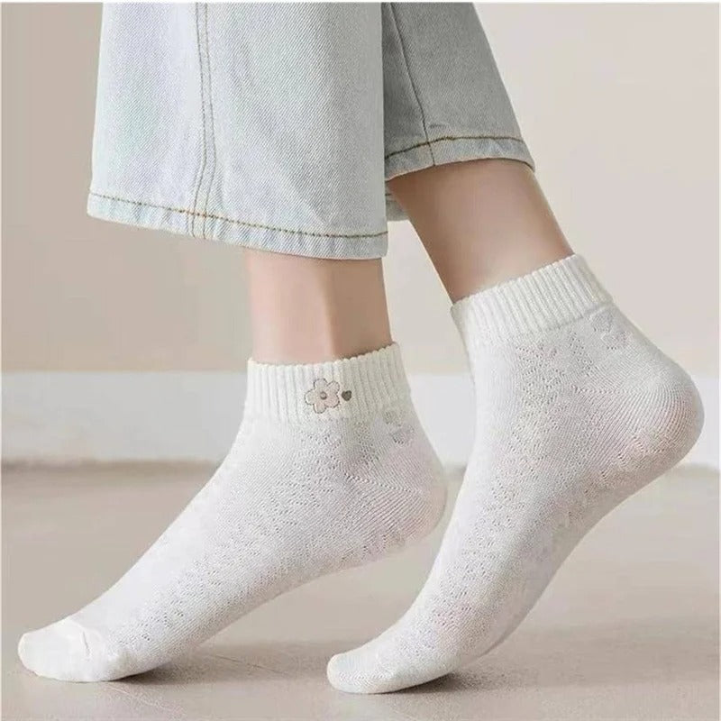 5pairs Women Socks Spring Summer Cute Bear Rabbi