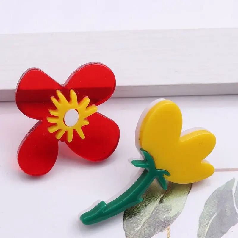 Summer Women Korean Edition Earrings Minimalist Acrylic