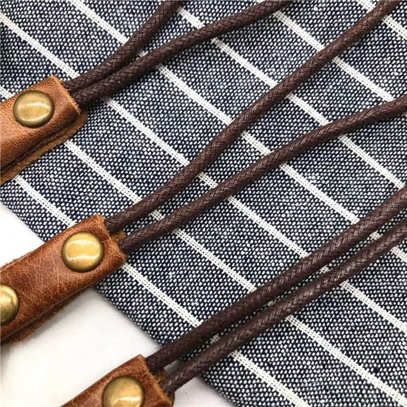 Cowhide Genuine Leather Lanyard Neck strap for mobile phone