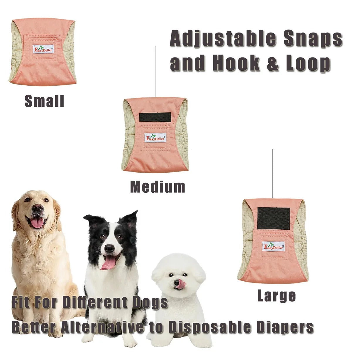 Washable Male Dog Diaper Reusable Pet Sanitary Panties