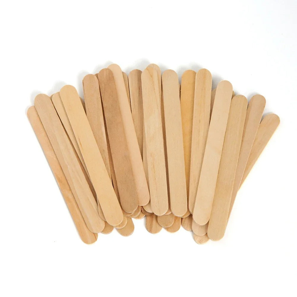100pcs Ice Cream Popsicle Sticks Wooden Sticks Ice Cream Spoon