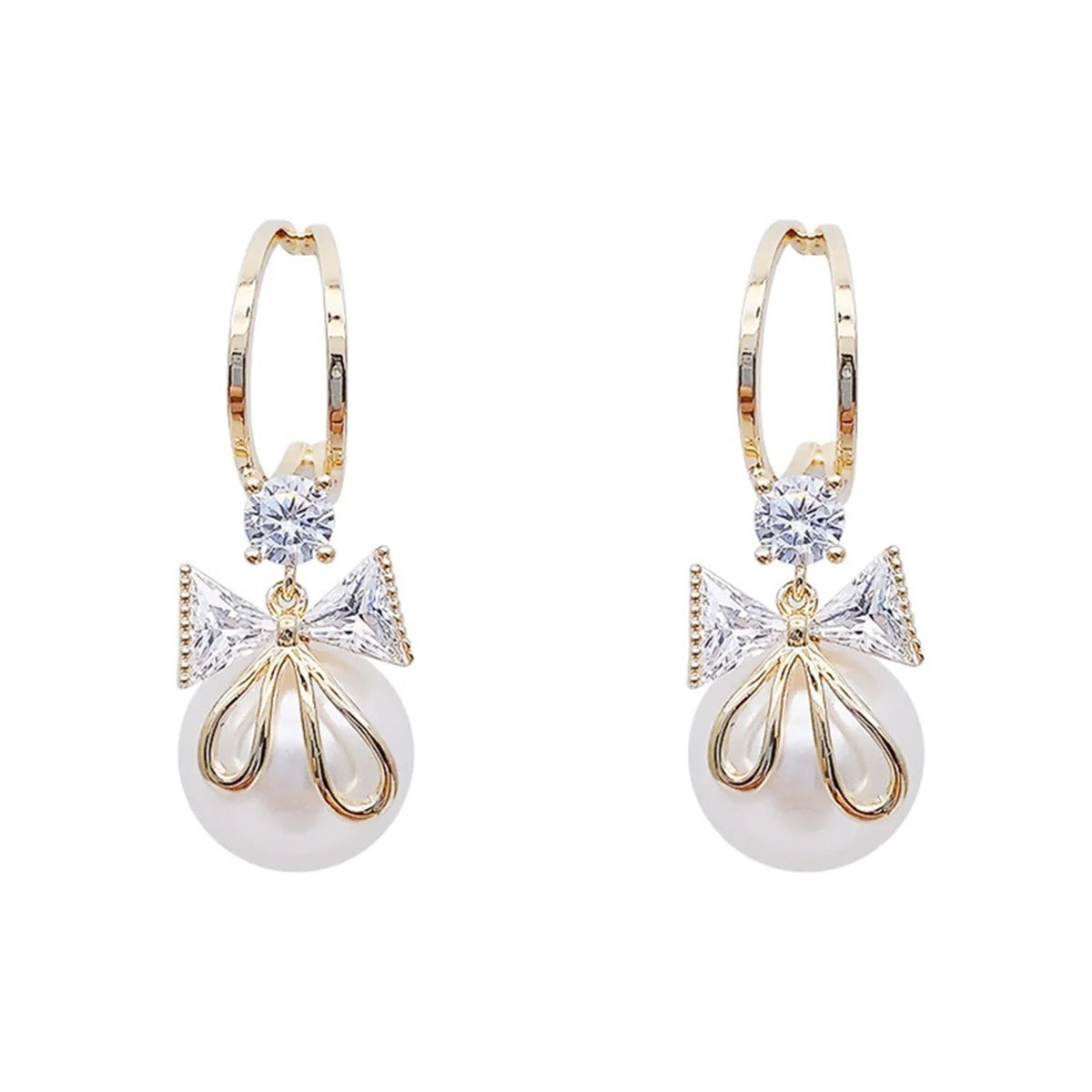Women's Trendy Bow Earrings Set