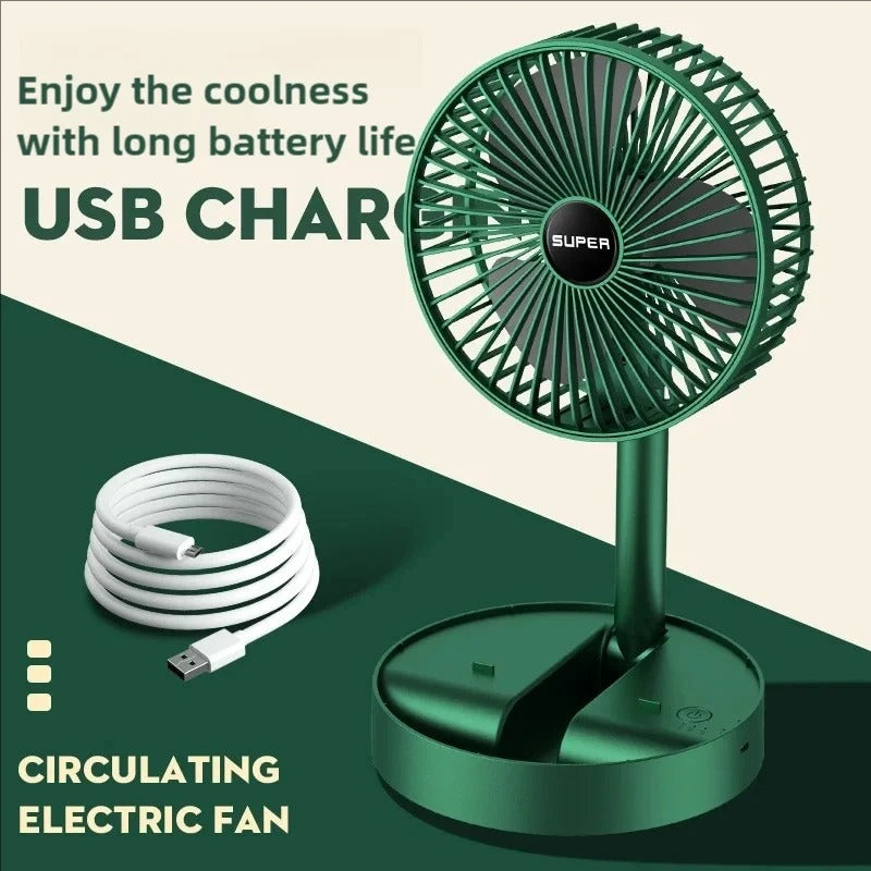 Retractable Fan USB Charging Folding Portable Mini Electric Fan Dormitory Outdoor
