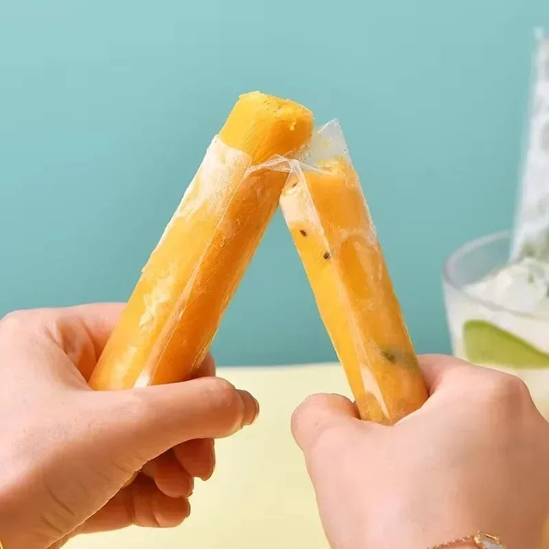 Disposable Transparent Ice Popsicle Bags DIY Ice Cream Pops Fruit Juice