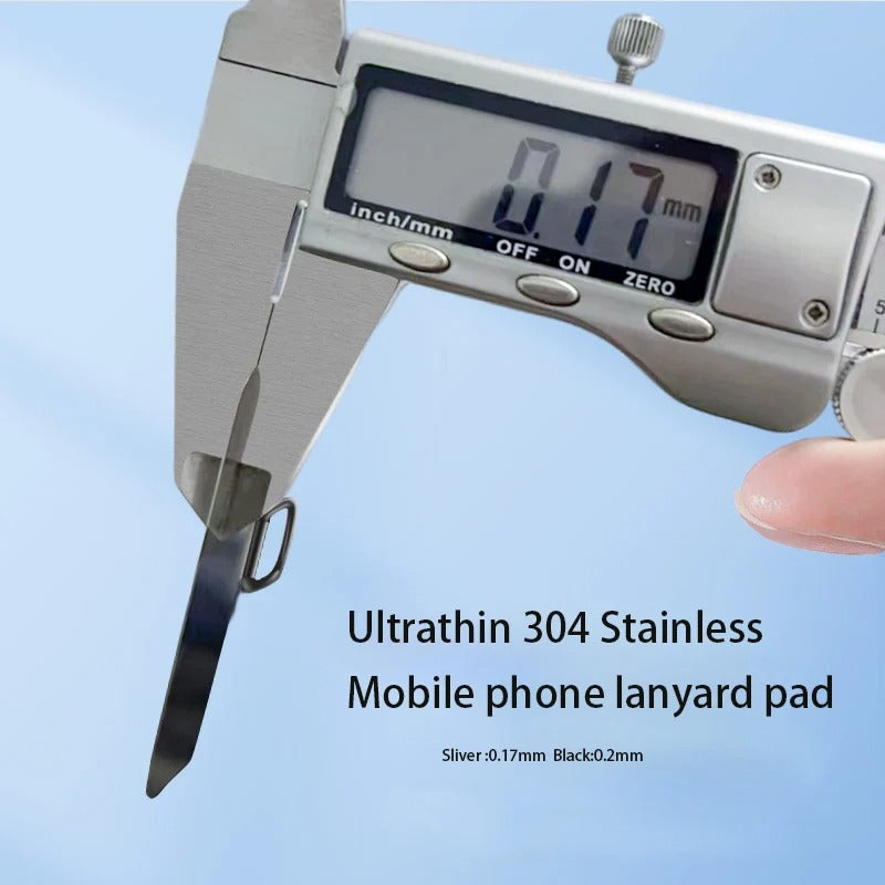 0.17mm super thin 304 stainless steel Phone Lanyard Card