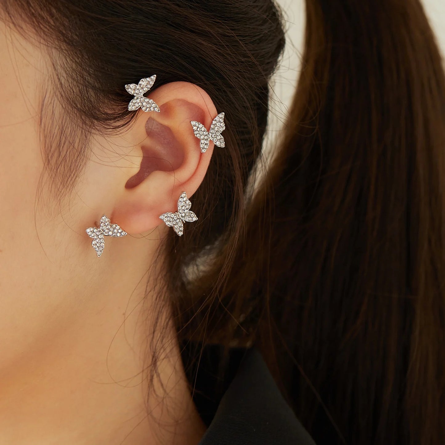 Korean Style Butterfly Ear Clips Without Piercing For Women