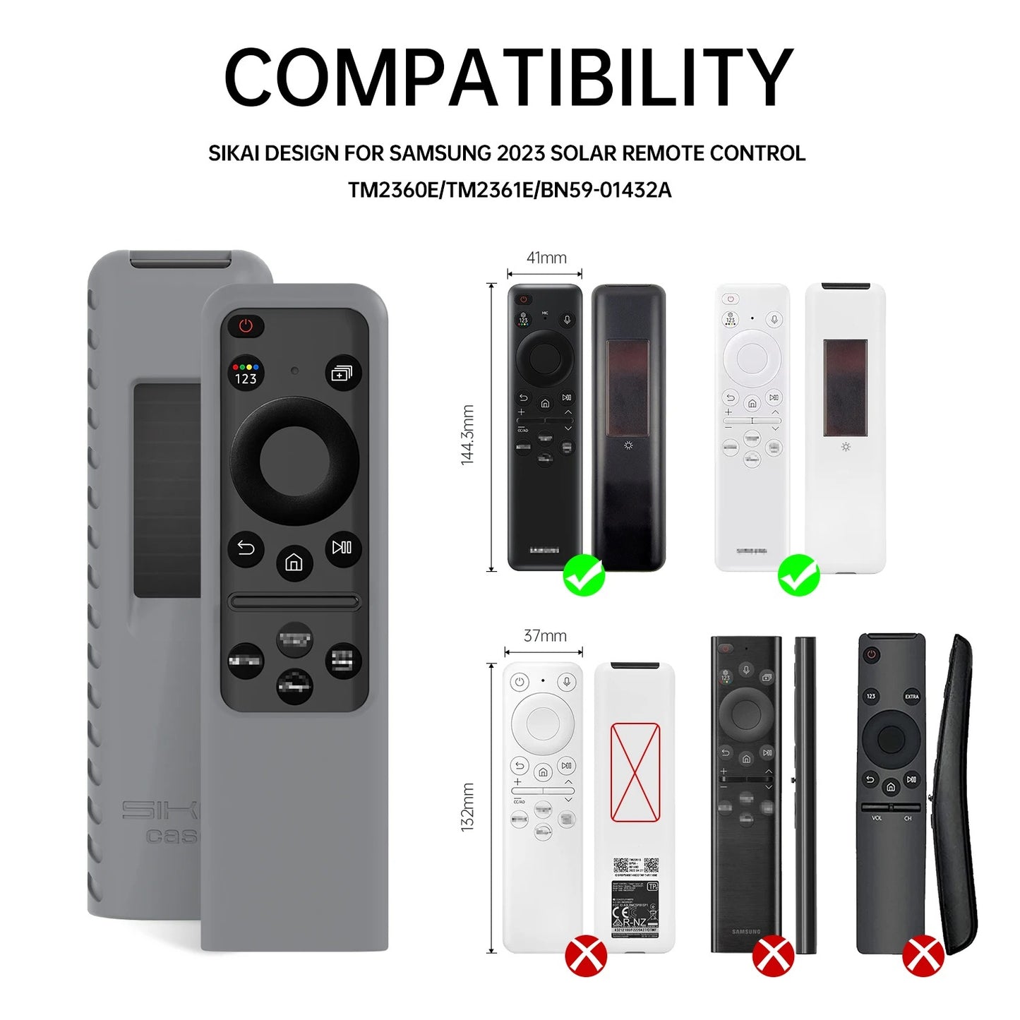 SIKAI Silicone Cover for Samsung Original Voice Smart TV Remote Control