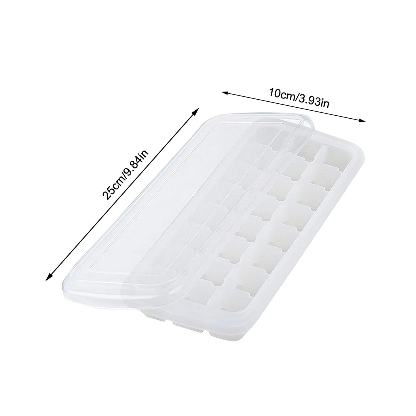Silicone Ice Cubes Tray with Lid 24 Cubes Jelly Maker frozen Molds Easy-Release