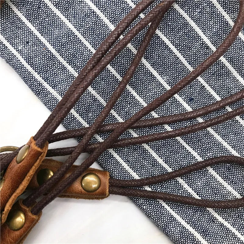 Cowhide Genuine Leather Lanyard Neck strap for mobile phone