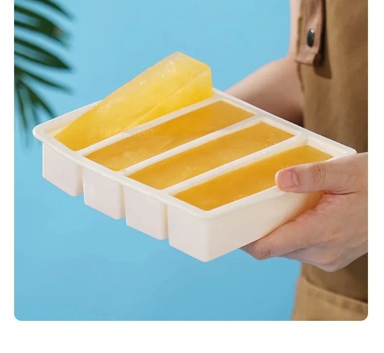 Strip-shap Ice Cube Trays Giant Silicone Ice Cubes Square Tray